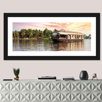 Houseboat at Sunset Wall Art