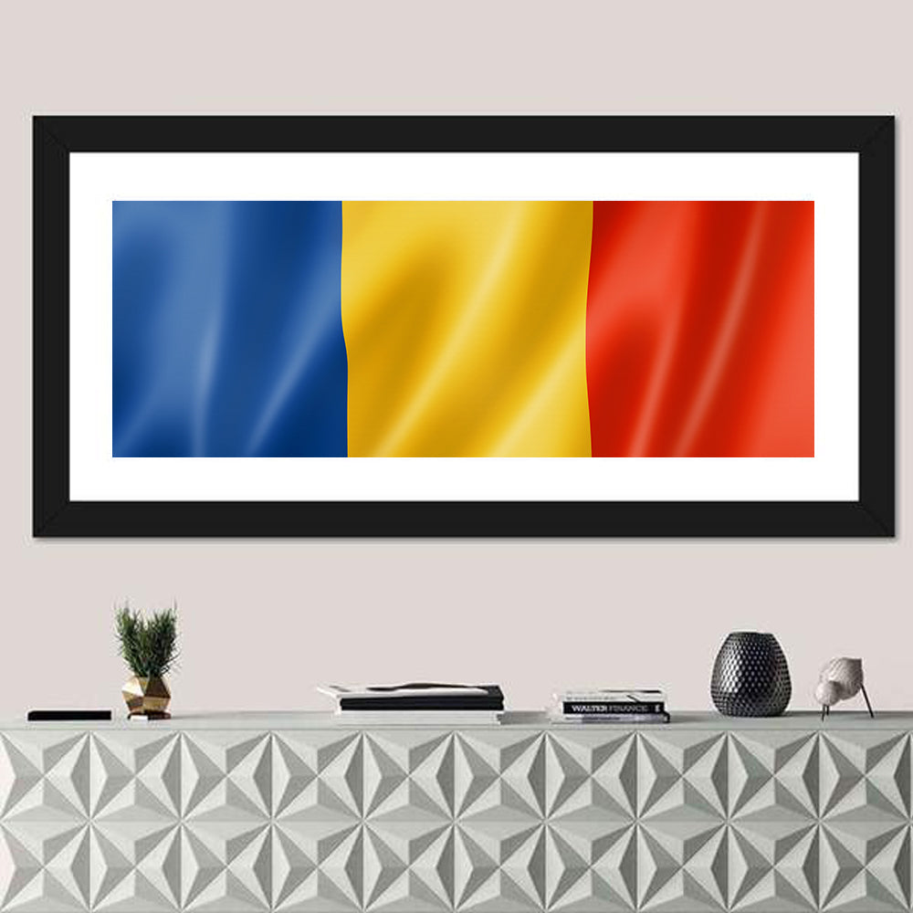 Romanian Tricolor Flag Wall Art