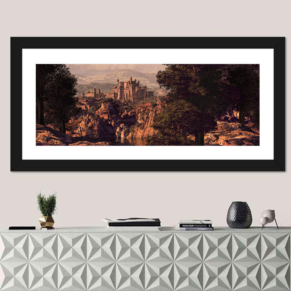 Medieval Castle at Golden Hour Wall Art