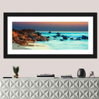 Sunset Over Volcanic Shoreline Wall Art