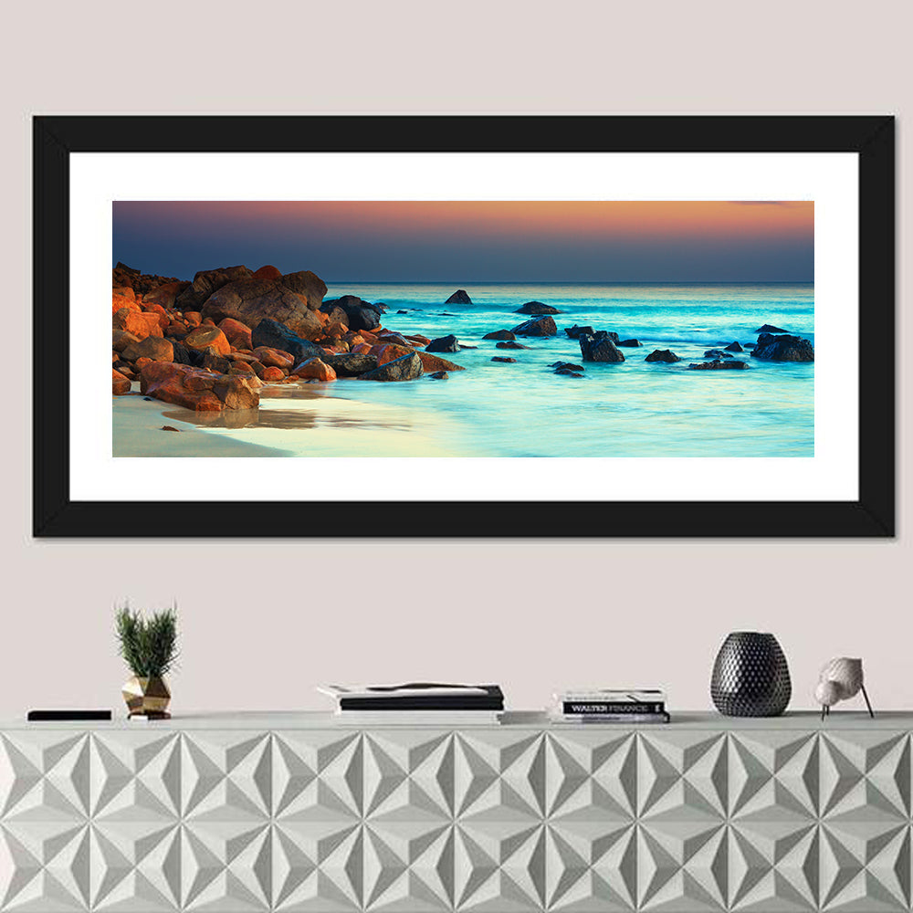 Sunset Over Volcanic Shoreline Wall Art