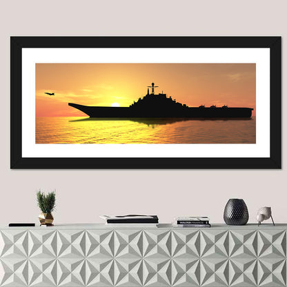 Aircraft Carrier On Sea Wall Art