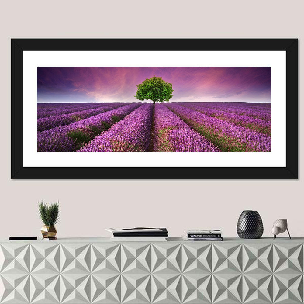 Lavender Field at Sunset Wall Art