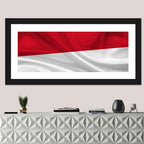 Indonesia Monaco Waving Flag Wall Art