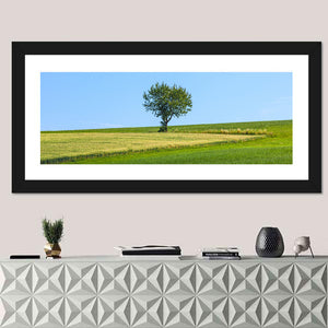 Lonely Tree At Meadow Wall Art