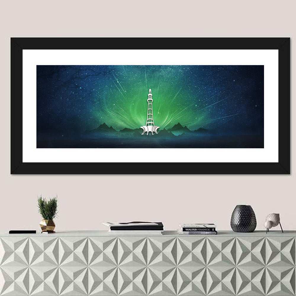 Minar-e-pakistan Aurora Night Wall Art
