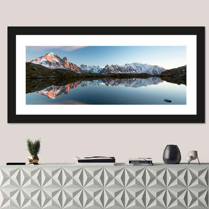 Lac de Chésserys With Mountains Of Chamonix Wall Art