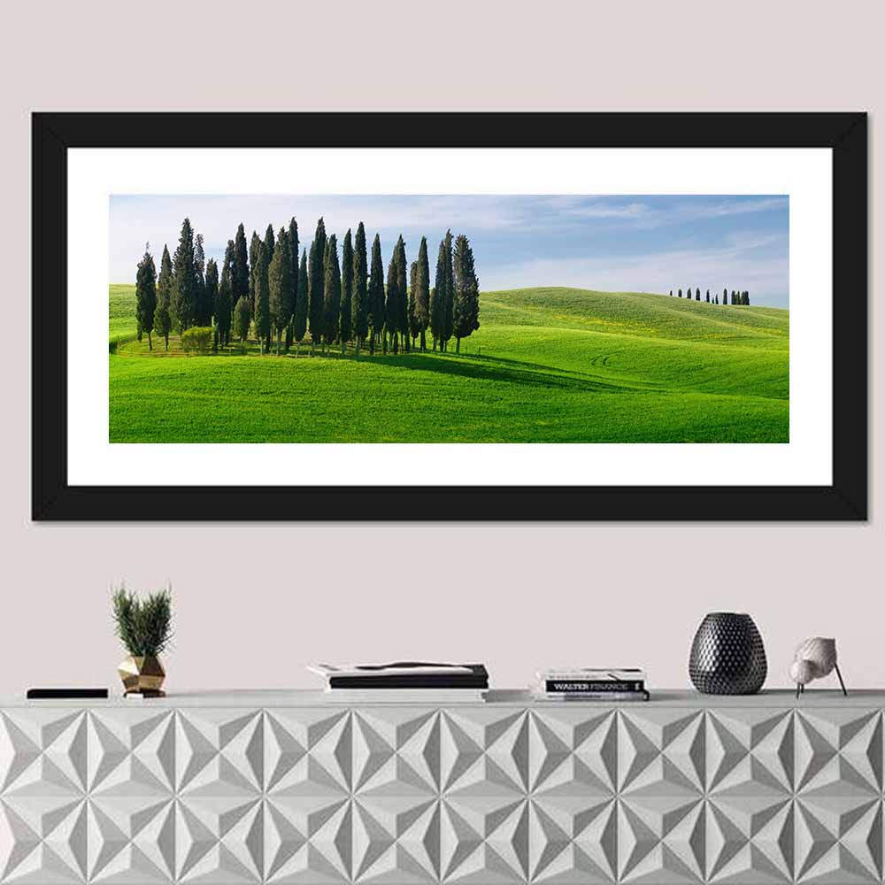 Tuscany Rolling Hills with Cypresses Wall Art