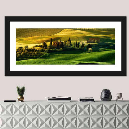 Tuscany Fields at Golden Hour Wall Art