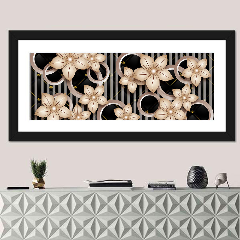 3d Floral Circle Pattern Wall Art