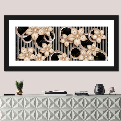 3d Floral Circle Pattern Wall Art