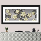 Honeycomb 3d Flower Mural Wall Art