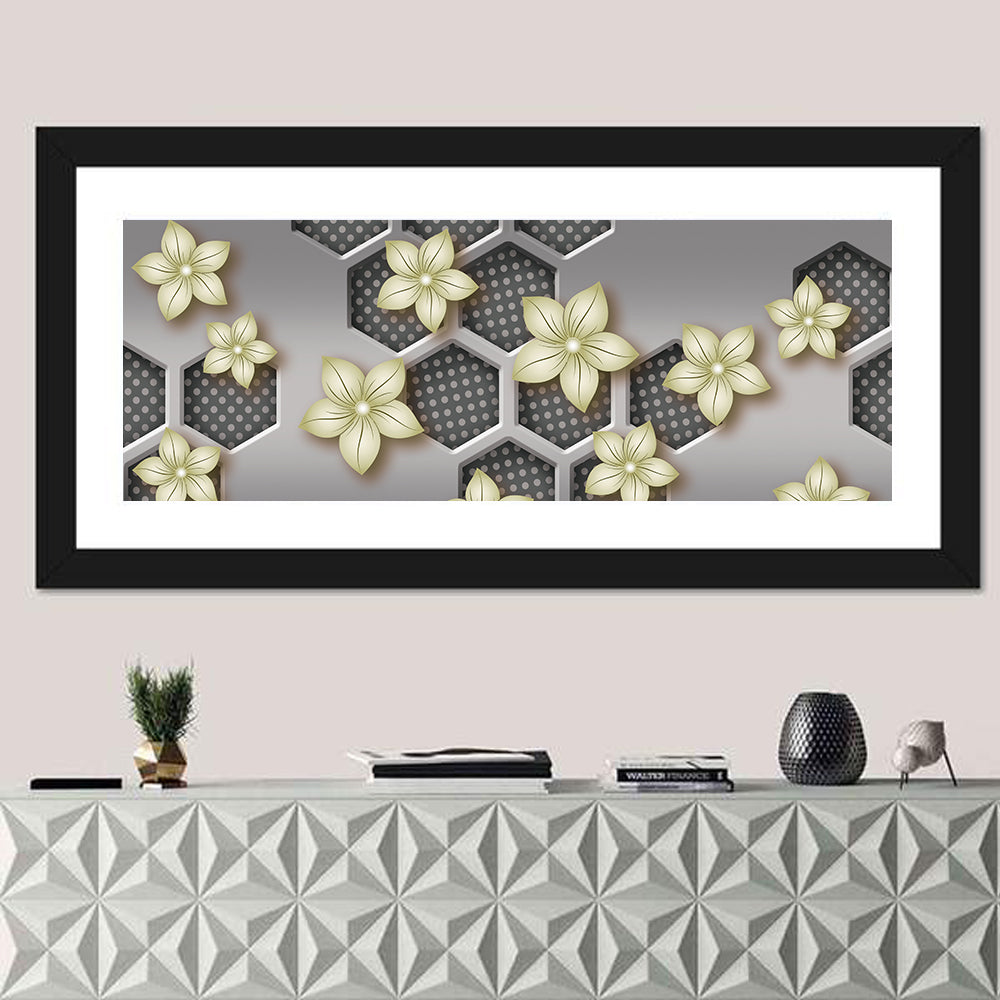 Honeycomb 3d Flower Mural Wall Art