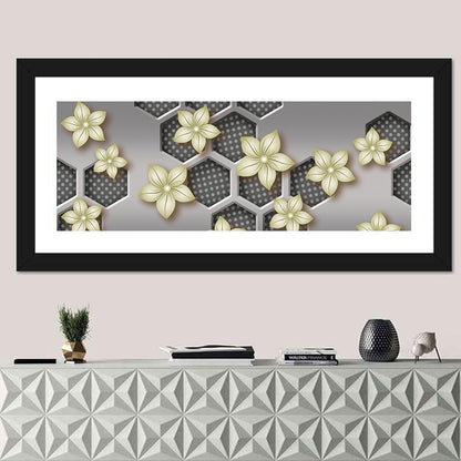 Honeycomb 3d Flower Mural Wall Art