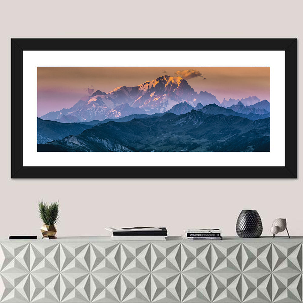 Sunset On Mont Blanc Wall Art