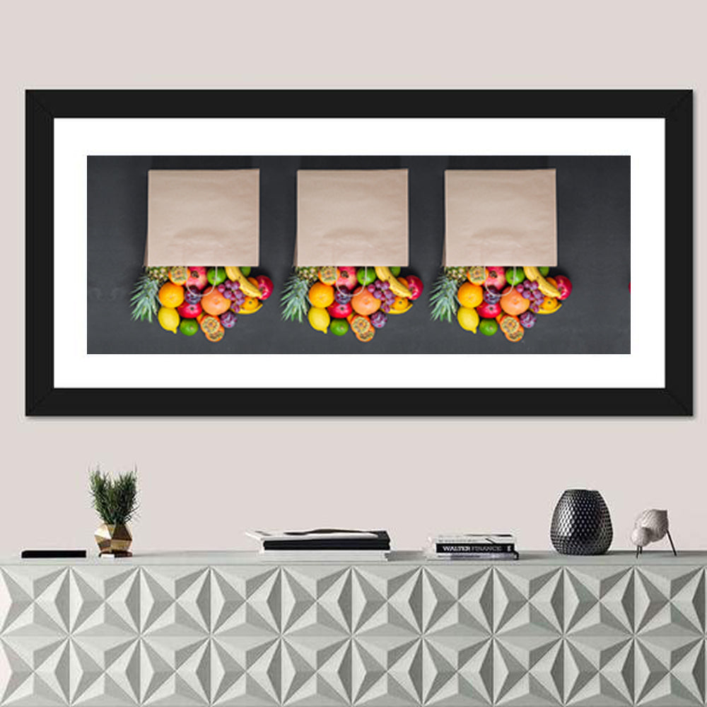Three Paper Bags of Fruit Wall Art
