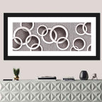Layered White Circles Wall Art