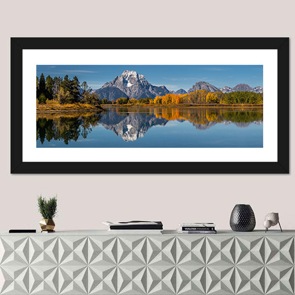 Mount Moran And Snake River Ox Bow Bend Wyoming Wall Art