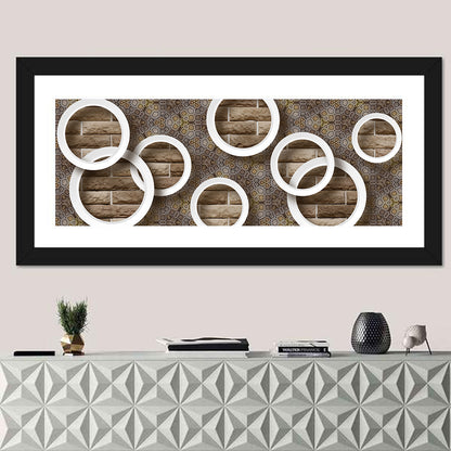 Flower Rings Over Brick and Tile Wall Art