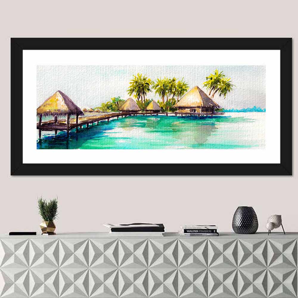 Overwater Bungalows Wall Art