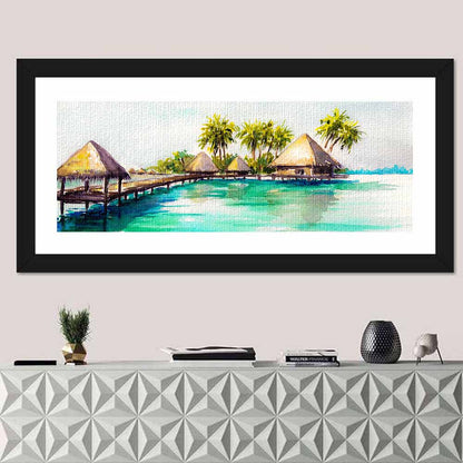 Overwater Bungalows Wall Art