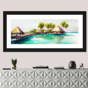 Over Water Bungalows Wall Art