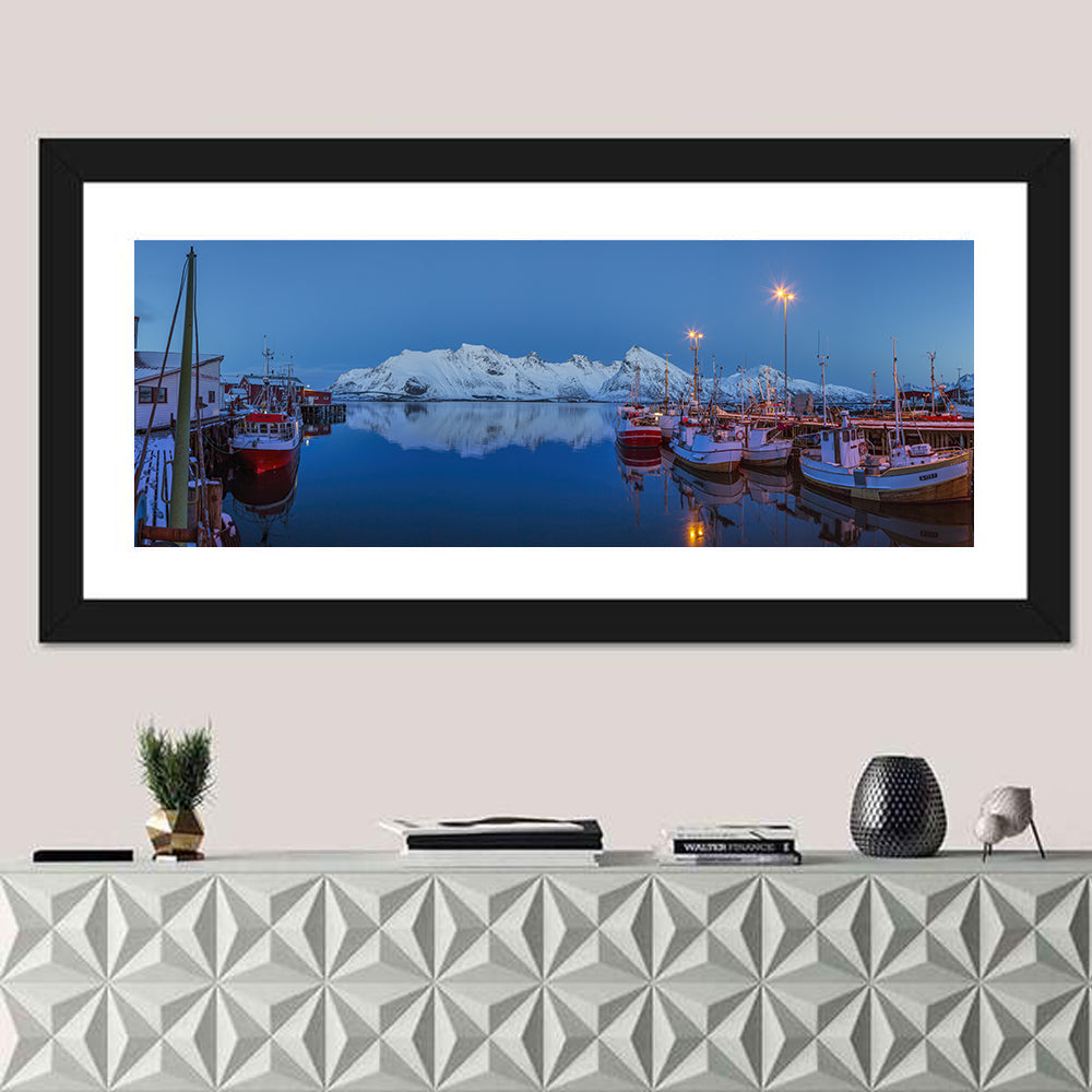 Lofoten Harbor at Dusk Wall Art