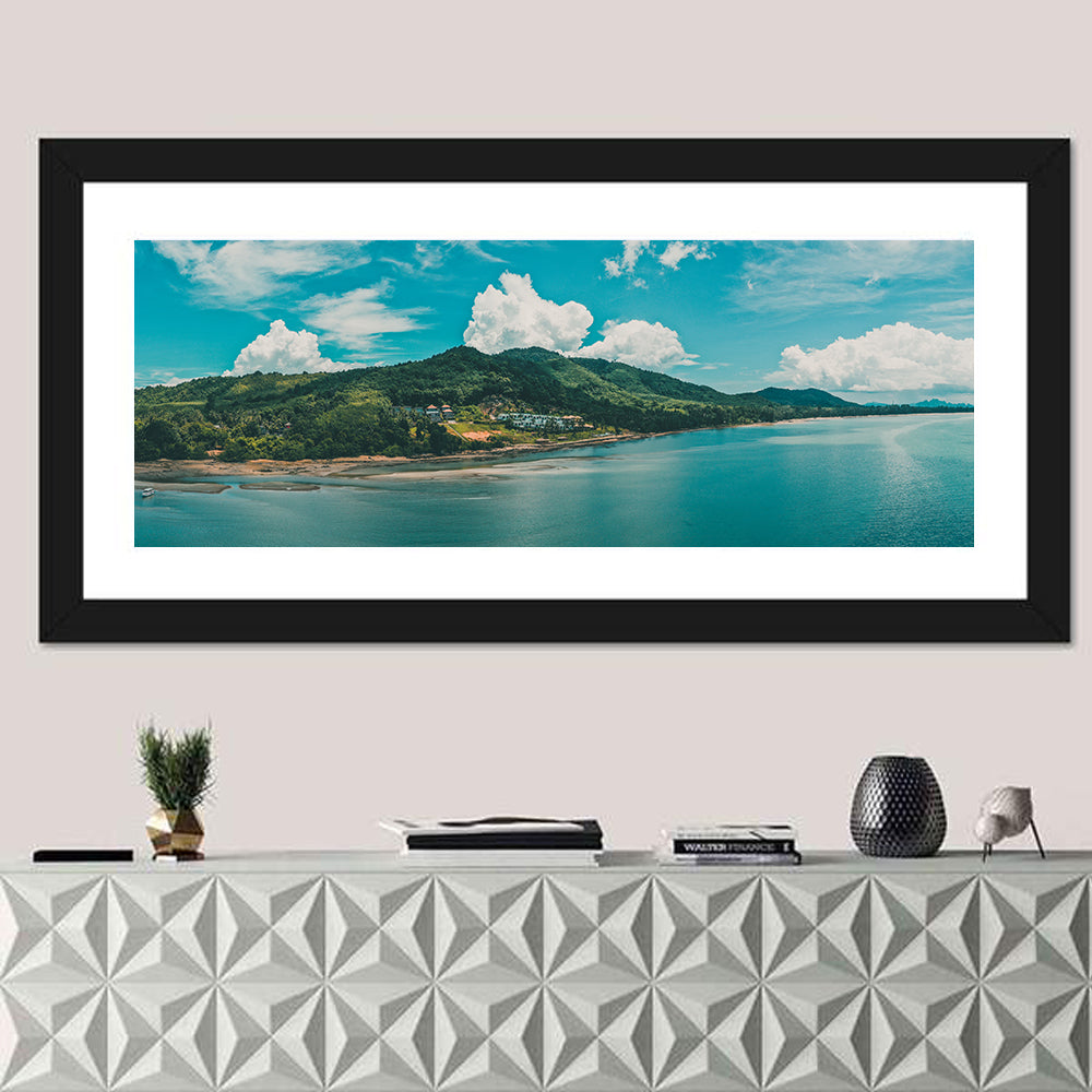 Aerial View of Koh Yao Yai Wall Art in a room, panoramic