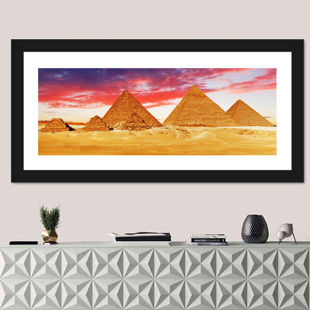 Pyramids of Giza at Twilight Wall Art