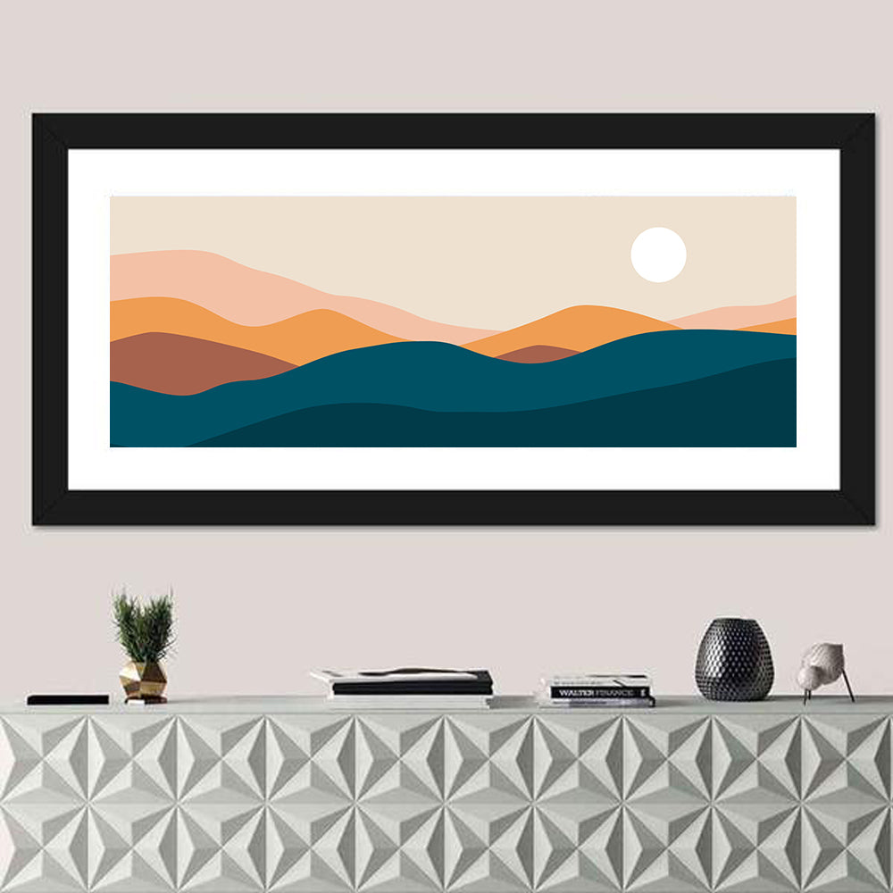 Mid Century Mountain Abstract Wall Art