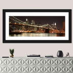 Brooklyn Bridge Night Skyline Wall Art