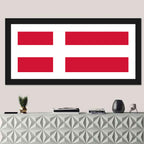 Danish Flag Nordic Cross Wall Art
