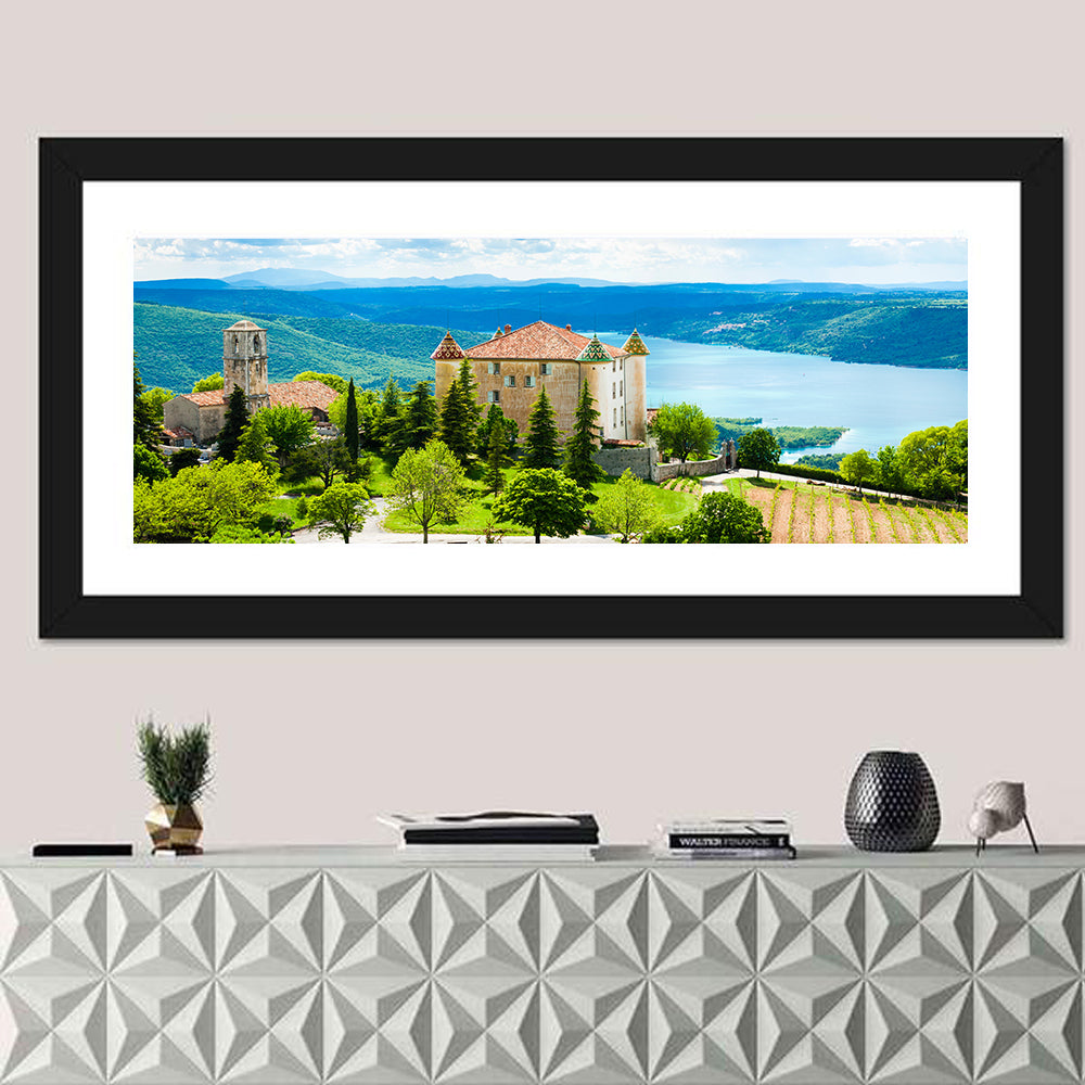 Château D'esparron and Village Church Wall Art