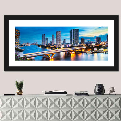 Chao Phraya River at Night, Bangkok Wall Art
