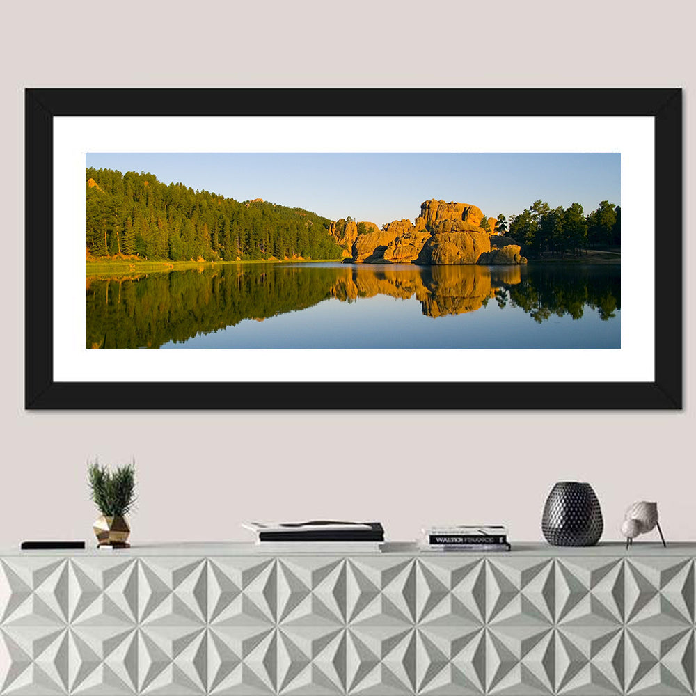 Sylvan Lake Golden Hour Reflection Wall Art