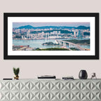 Haicang Suspension Bridge at Dusk Wall Art