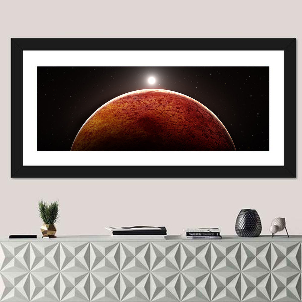 Mars with Moon Wall Art