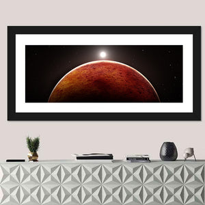 Planet Mars With Moon Wall Art