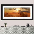 Golden Hour Hay Bale Wall Art