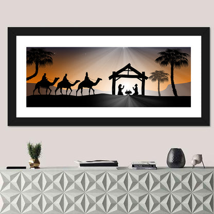 Desert Nativity Silhouette Wall Art