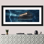 Noah's Ark in Lightning Storm Wall Art