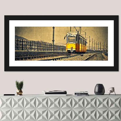 Yellow Tram No. 2 on Tracks Wall Art