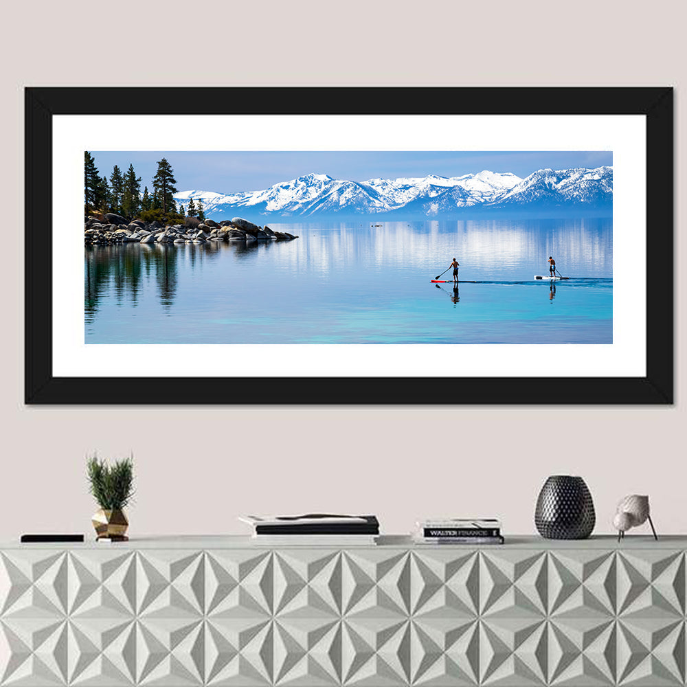 Lake Tahoe Paddle Boarding Scene Wall Art