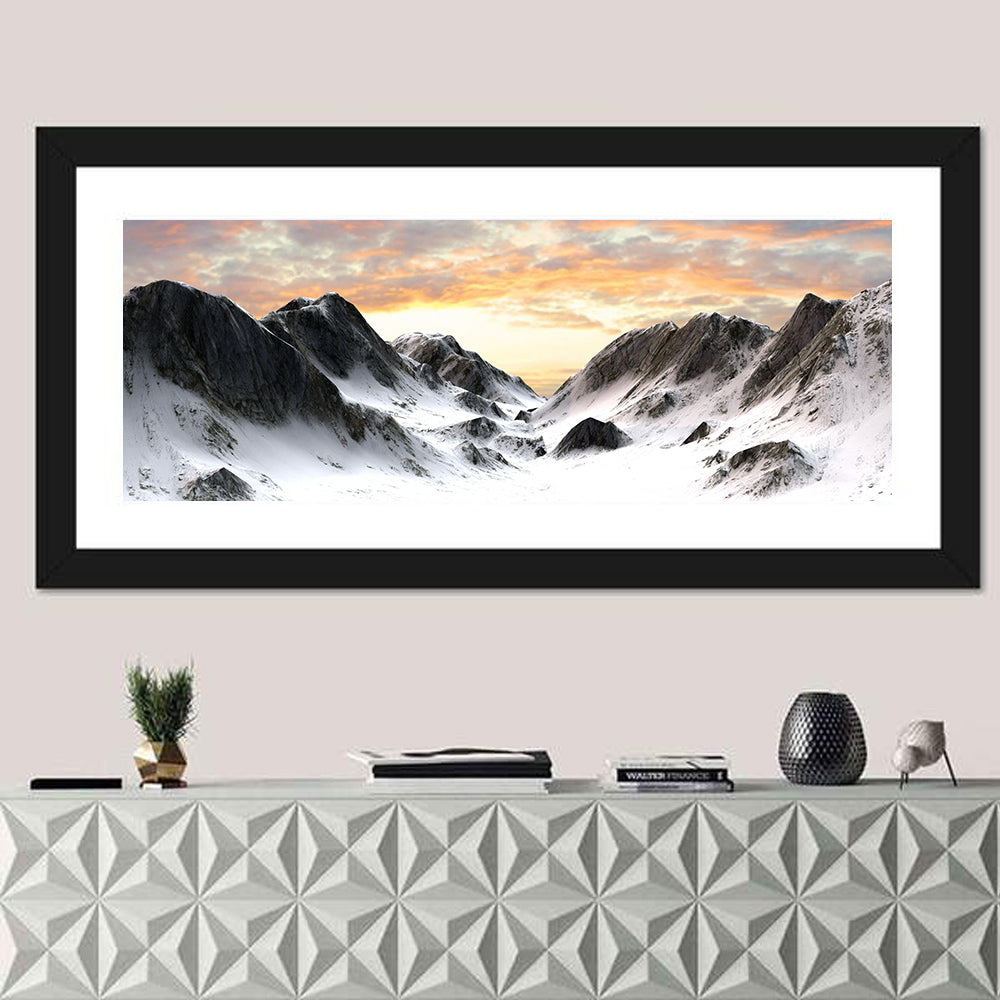 Snowy Mountain Peak Wall Art