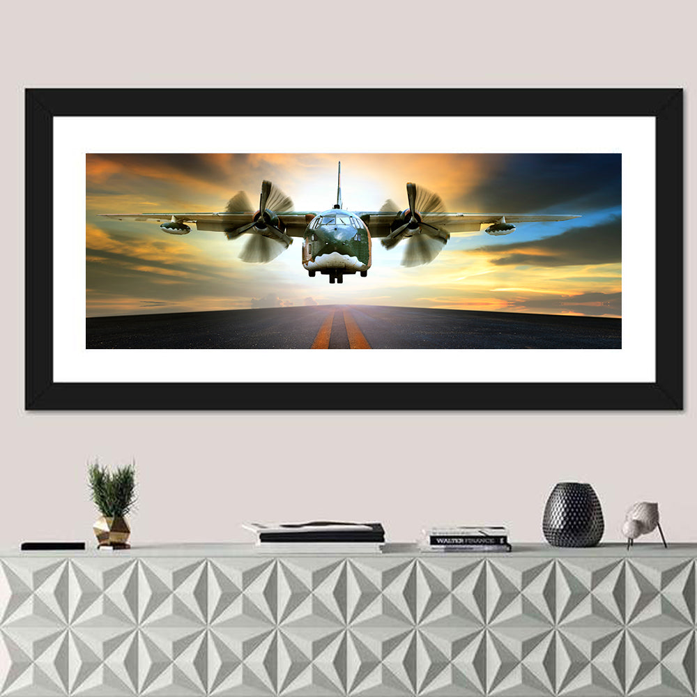 Vintage Military Transport Plane Wall Art