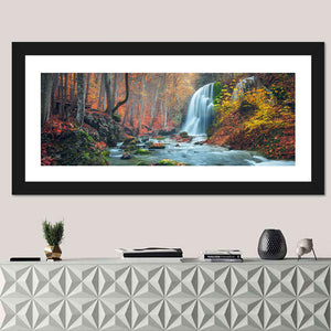 Silver Stream Waterfall In Crimea Wall Art