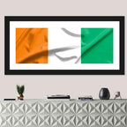 Ivory Coast Flag Rippled Tricolor Wall Art