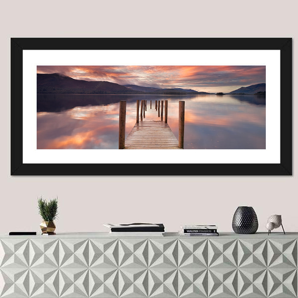 Flooded Jetty in Derwent Water Wall Art