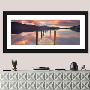 Flooded Jetty In Derwent Water Wall Art