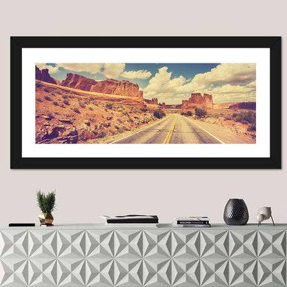 Vintage Desert Road USA Wall Art